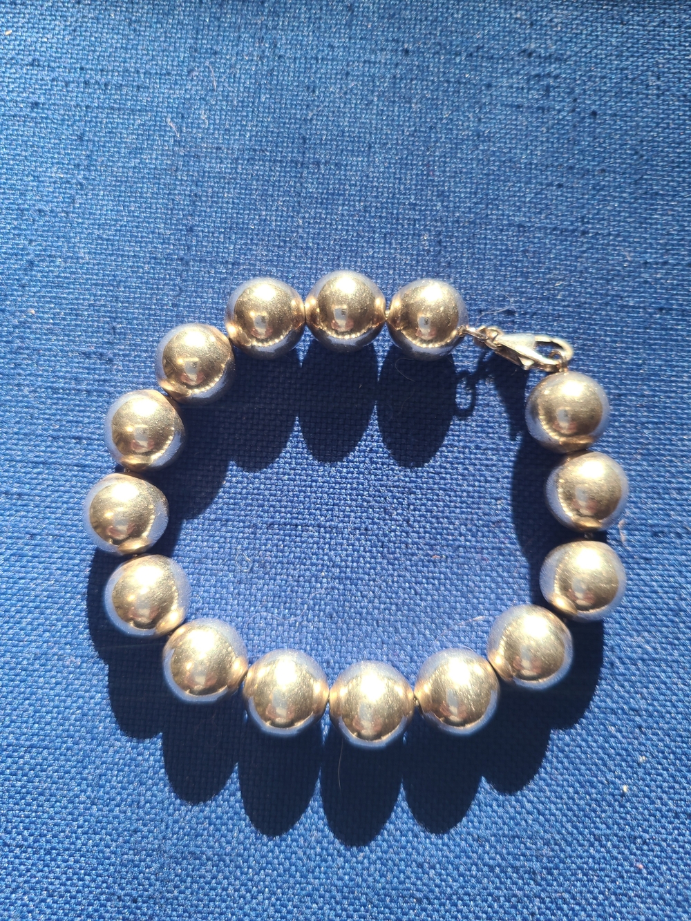 Classic Silver Bead Bracelet 8 Inch